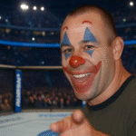 Wanderlei Silva com cara de palhaço
